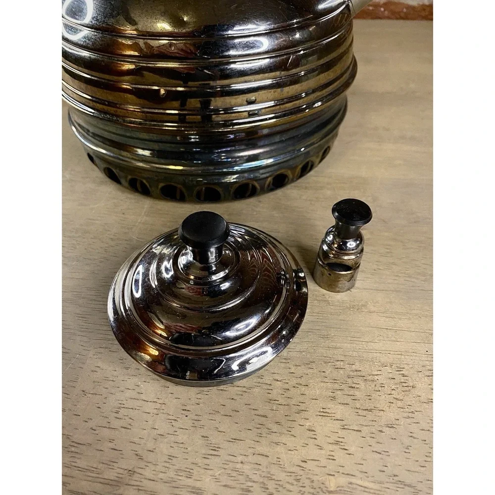 Simplex‎ Patent Solid Copper Whistling Kettle England Chrome Finish